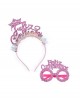  Set diadema y gafas feliz cumple 2 pcs fucsia | Ducaval | Envías 24/48 horas 